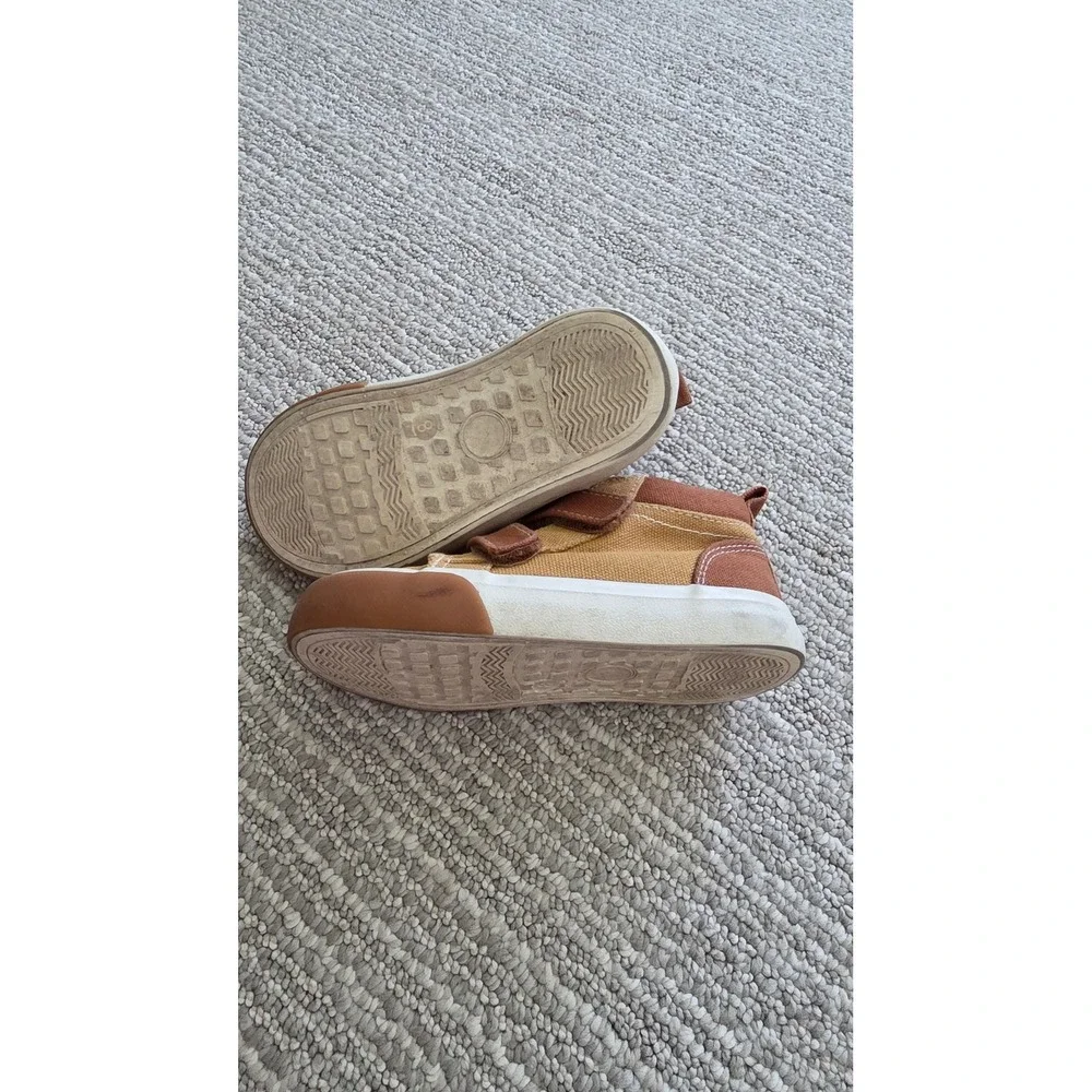 Old Navy Toddler Boys Canvas High Top Sneakers Mustard Rust Brown Size 8